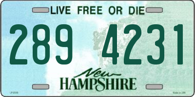 NH license plate 2894231