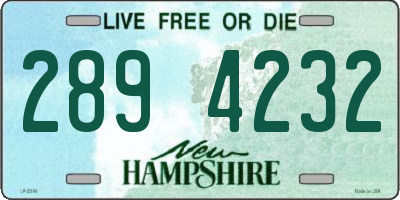 NH license plate 2894232
