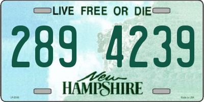 NH license plate 2894239