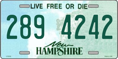 NH license plate 2894242