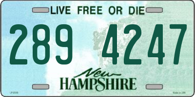 NH license plate 2894247