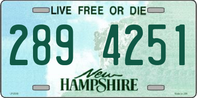 NH license plate 2894251
