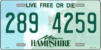 NH license plate 2894259