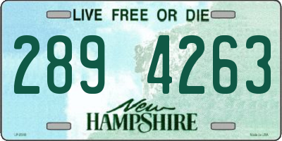 NH license plate 2894263