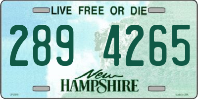 NH license plate 2894265