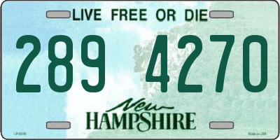 NH license plate 2894270