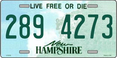 NH license plate 2894273
