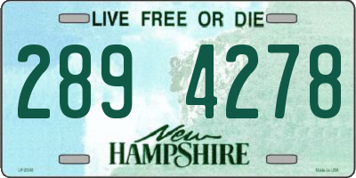 NH license plate 2894278