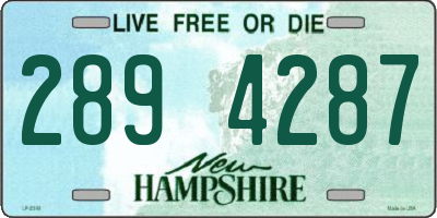 NH license plate 2894287