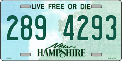 NH license plate 2894293