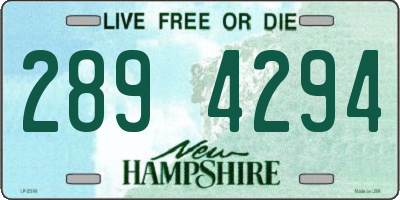 NH license plate 2894294