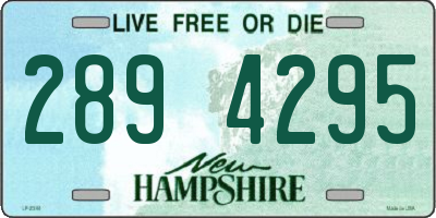 NH license plate 2894295