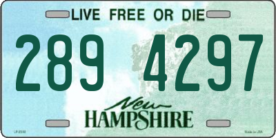 NH license plate 2894297