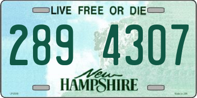 NH license plate 2894307