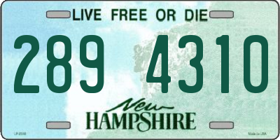 NH license plate 2894310