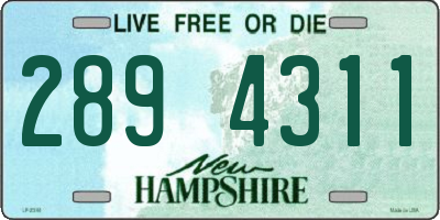 NH license plate 2894311
