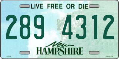 NH license plate 2894312