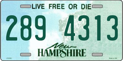 NH license plate 2894313