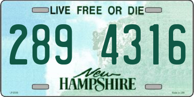 NH license plate 2894316