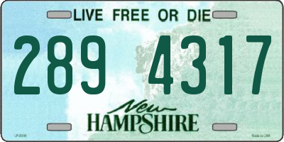 NH license plate 2894317