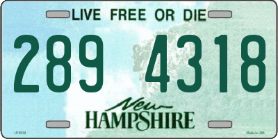 NH license plate 2894318