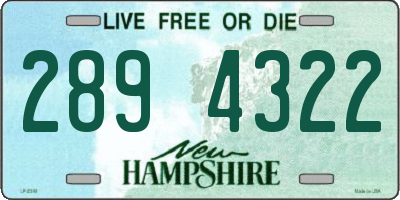 NH license plate 2894322