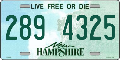 NH license plate 2894325