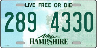NH license plate 2894330