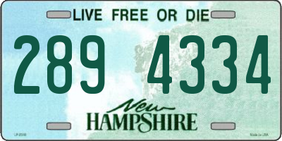 NH license plate 2894334