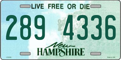NH license plate 2894336