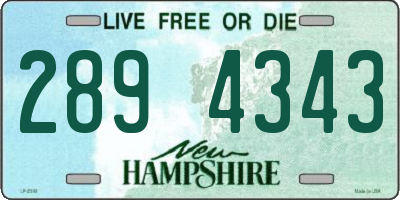 NH license plate 2894343