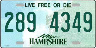 NH license plate 2894349