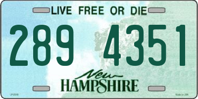 NH license plate 2894351