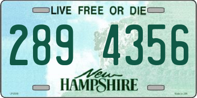 NH license plate 2894356