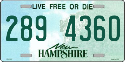 NH license plate 2894360