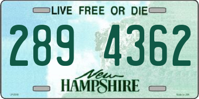 NH license plate 2894362