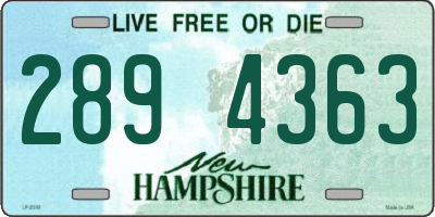 NH license plate 2894363