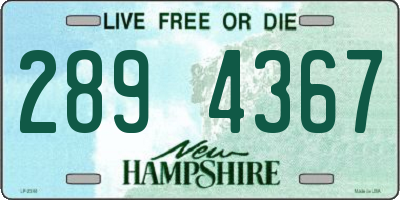NH license plate 2894367