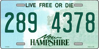 NH license plate 2894378