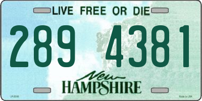 NH license plate 2894381