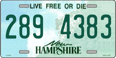 NH license plate 2894383