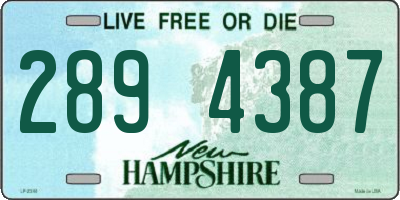 NH license plate 2894387