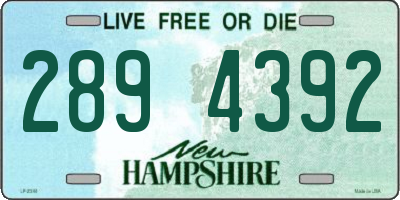 NH license plate 2894392