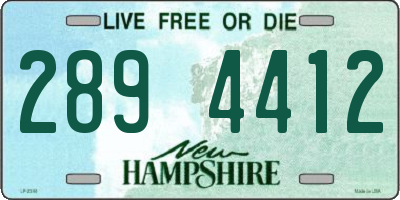 NH license plate 2894412