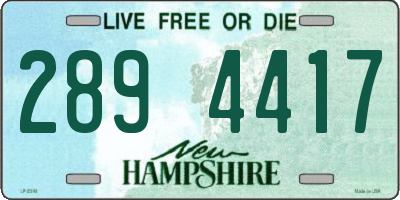 NH license plate 2894417