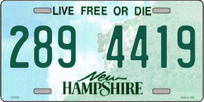 NH license plate 2894419