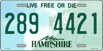 NH license plate 2894421