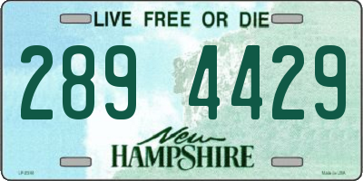 NH license plate 2894429
