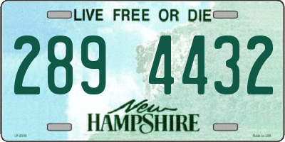 NH license plate 2894432