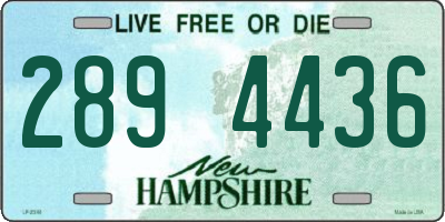 NH license plate 2894436